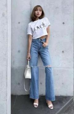 sheller シェリエ OKAYAMA Crash flare denim OKAYAMA Crash flare denim. – shéller / シェリエ