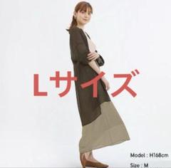 GU シアーバンドカラー　ロングシャツワンピース