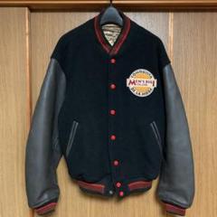 【 ナツミ様専用 スタジャン ハーフムーン ワッペン 刺繍 90s レザー 牛革