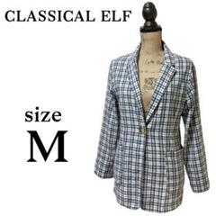 P1769 クラシカルエルフ 【M】 シャツジャケット　ひとつボタン　チェック柄
