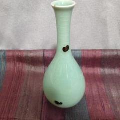 ★青磁　花瓶　壺★ 青磁花瓶 山崎光洋 陶器 花瓶 共箱付き 飾壺 花入 - メルカリ