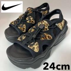 あきナイキ NIKE サンダル エアマックス ココ 黒レオパード 24cm NIKE - ☆美品☆ナイキ NIKE サンダル エアマックス ココ 黒