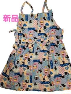 新品 サロペット 120 キッズ オーバーオール エプロン 猫