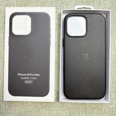 「新品未使用·純正」 iPhone 16 ProMax レザーケース ブラック