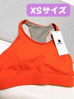 匿名配送◎ジムウェア　オレンジ(XS) 後ろポケット付き吸汗速乾 ノンワイヤー