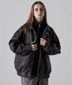 CLEL】Vintage Design Blouson/ヴィンテージデザイン合皮