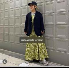 PROTAGONISTAプリントマキシワンピース ゼブラ ron herman