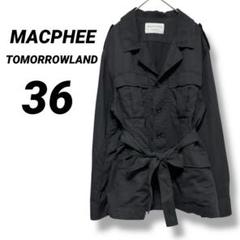 【マカフィー】MACPHEEラチネ ベルテッドサファリジャケット 36 ブラック