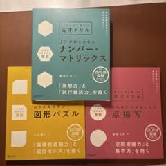 中学受験　ナンバー・マトリックス、図形パズル、点描写　3点セット