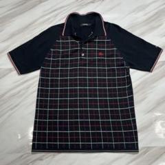 【美品✨】 バーバリーブラックレーベル チェック柄 ポロシャツ ブラック