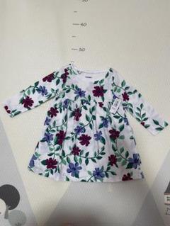 花柄 七分袖ワンピース、Tシャツ　80cm
