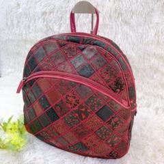 美品✨印傳屋 江戸三紅印傳　インデンヤ リュック バックパック パッチワーク風