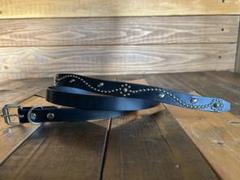 スタッズナローベルト18mm幅シルバーセレクトフラワー htcナロー