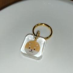 【316】ハンドメイド★うるツヤクリアミニチャーム★♡柴犬♡