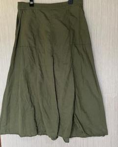 ZARA ザラ　オリーブグリーン 　フレアロングスカート　XL