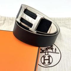 ❣️エルメス❣️HERMESコンスタンス•リバーシブルベルト□H【美品】白黒