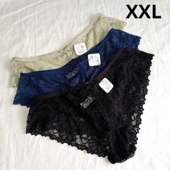 【3L3着】XXL総レース レディース ショーツ ヒップハング(H246)のサムネイル