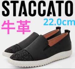 STACCATO（スタッカート） イージーフィットツースリッポン 牛革　22cm