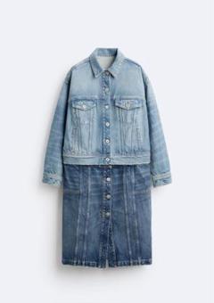 特価ブランド ZARA デタッチャブルデニムワンピース メゾンスペシャル ザラ ジャケット・アウター