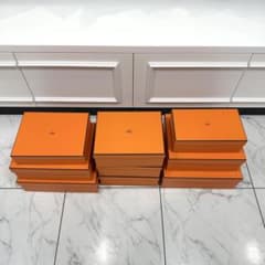 ㉑ 美品　HERMES　エルメス　オレンジ 空箱　化粧箱　20個セット ㉑ 美品HERMESエルメスオレンジ 空箱化粧箱20個セット