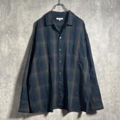 ▶︎【美品】GLOBAL WORK，オンブレ，シャドーチェック，開襟，長袖シャツ