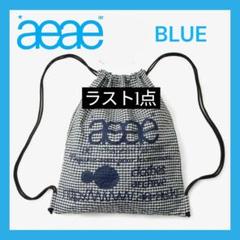 【新品未使用】　aeae ナップサック　韓国　シルバー 新品 aeae ナップサック ギンガム ブルー エーイーエーイー