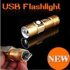 懐中電灯 led 強力 軍用USB充電式 防水 携帯 防災