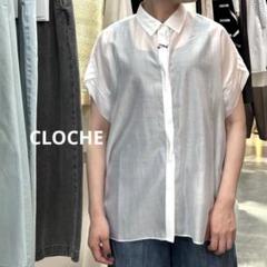 ♦︎新品♦︎CLOCHE♦︎袖タックデザイン シアーシャツ♦︎のサムネイル