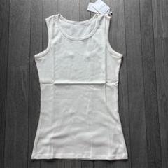 mitis タンクトップ M ホワイト 綿 レディース 春夏 シンプル 美品