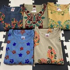 【アウトレット】インド刺繍 ロングワンピ風 おしゃれエプロン 5点セット アウトレット】インド刺繍 ロングワンピ風 おしゃれエプロン 5点