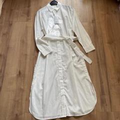 新品　ナノユニバース　バックタックシャツワンピース　ロングワンピース