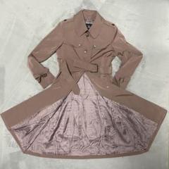 BURBERRYバーバリーピンク40 トレンチコートウエストベルト付き　美品 BURBERRYバーバリーピンク40 トレンチコートウエストベルト付き