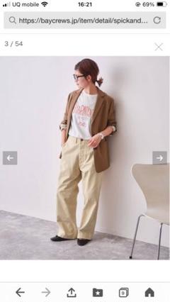 ≪追加3WEB限定≫Higuchi×S チノワイドパンツ（チノパンツ）｜Spick and Span（スピック＆スパン）の通販｜BAYCREW'S  STORE