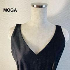 MOGA Vネックノースリーブドレス ブラック　ワンピース