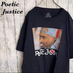【USED】Tシャツ Poetic Justice ブラック　XL プリント