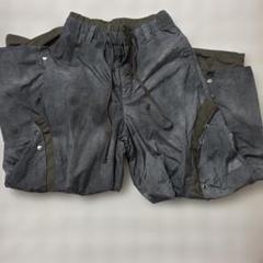 GRANCY ボタンレイヤードデザインナイロンパンツ ブラック L GRANCY】Button Layered Design Nylon Pants / ボタンレイヤード