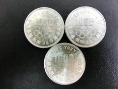 1964年東京オリンピック 記念硬貨 1000円銀貨　プルーフ銀貨　3枚 昭和39年 東京オリンピック記念1000円銀貨幣 1964年（プラケース