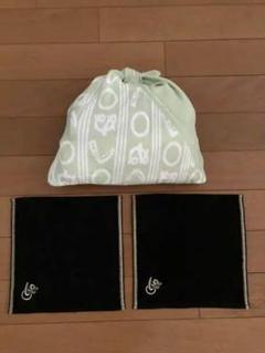 成田屋　かまわぬ柄　ちりめん袋とタオルハンカチ２枚のセット