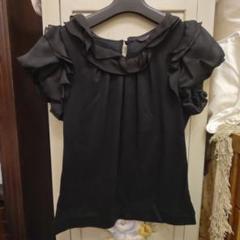 コトゥー COTOO SHUZO フリル付きブラック長袖ブラウス 38(M) コトゥー COTOO SHUZO フリル付きブラック長袖ブラウス 38(M
