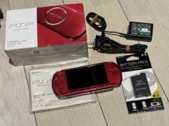 箱説完品 動作品 SONY PSP 3000 本体 レッド