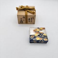 911 香合 色絵紅葉に流水 藤谷茂哉 茶道具　古物 911 香合 色絵紅葉に流水 藤谷茂哉 茶道具 古物 - メルカリ
