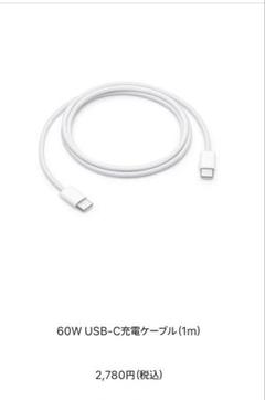 Apple純正 60W USB-C充電ケーブル (1m)