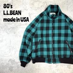 80's L.L.Bean エルエルビーンUSA製 ブロックチェック　フリース