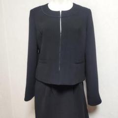 EMMA JAMES セレモニースーツ ツイード 大きいサイズ 13AR XL 美品 大きいサイズ13 卒業式セットアップ ノーカラージャケット