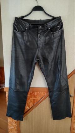 未使用美品】ハーレーダビッドソン 牛革製レザーパンツ・黒