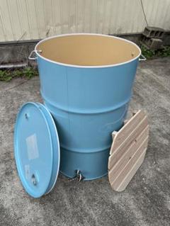 ドラム缶風呂 排水蛇口とすのこ付き 持ち手と蓋もあり