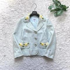希少】MOSCHINO モスキーノミックスツイードジャケットフリルL
