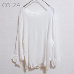COLZA シアーブラウス フリル袖 涼しげ 春夏レイヤード 大きいサイズ