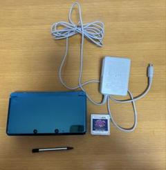 ニンテンドー3DS 本体 アクアブルー ＋ 純正充電器＋ソフト1個