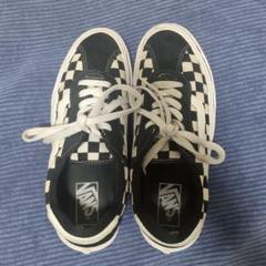 Vans チェッカーパターン スニーカー　24.0㌢
